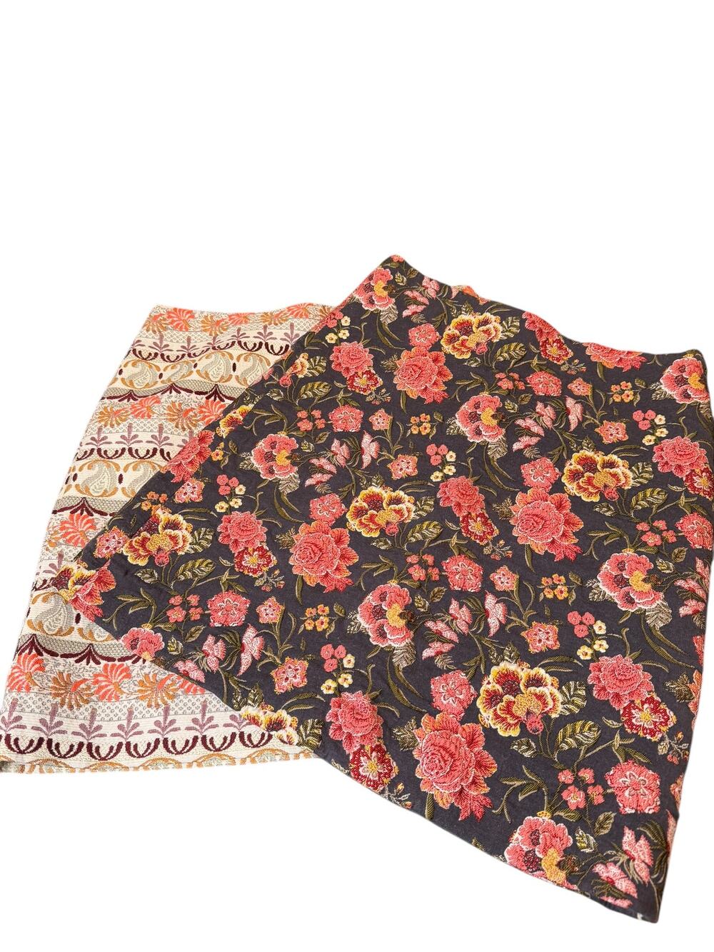 LOFT Petites 2 Skirt BUNDLE!!! Floral Jacquard Tapestry 0P